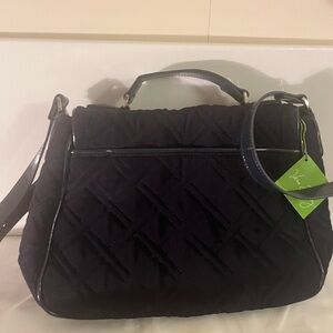 Vera Bradley Quilted Navy Turn-Lock Crossbody Shoulder Bag
